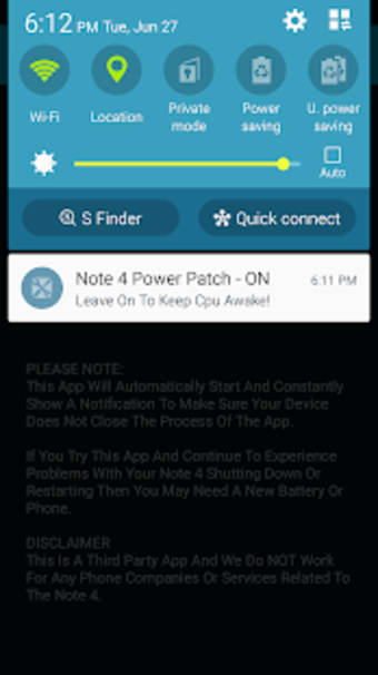 Note 4 Fix Power Shut Down Restart Loop