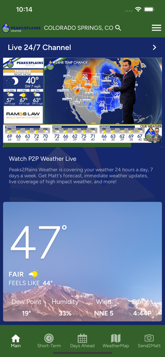 Peaks2Plains Weather para iPhone - Descargar