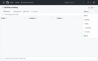 GitHub projects extension