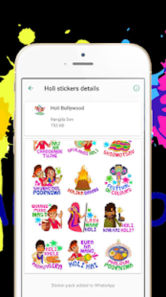 Holi Stickers for WhatsApp  WAStickerApps