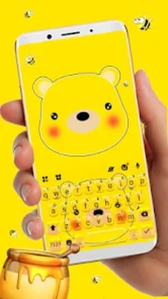 Yellow Honey Bear Keyboard The