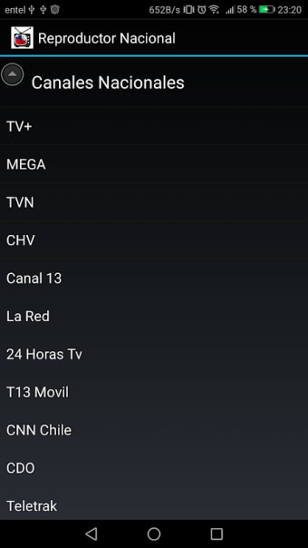 Reproductor TV Chilena
