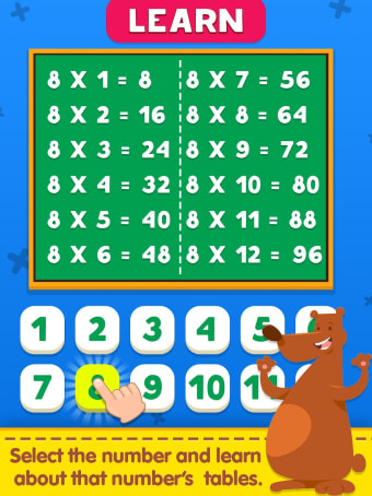 Multiplication Table Learning - Kids Math Learning