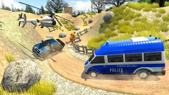 Police Van Hill Driving Games