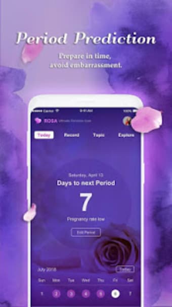 Period Tracker Rosa  Menstrual Calendar