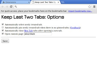 Keep Last Two Tabs