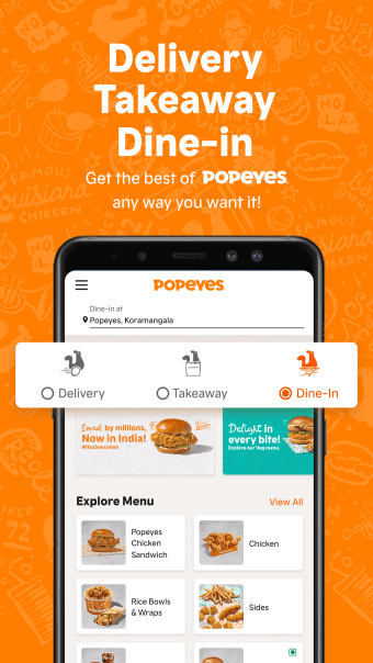 Popeyes India: Food Delivery