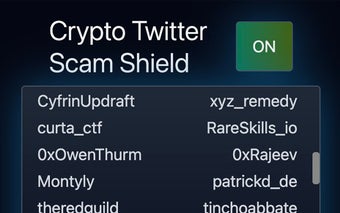 Crypto Twitter Scam Shield