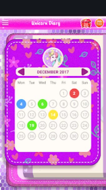 Unicorn Diary with lock - password