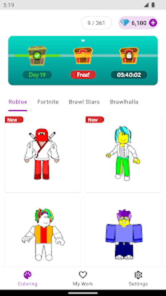 Coloring Pages for Robux