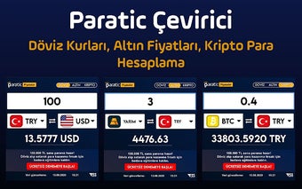 Paratic Çevirici: Döviz, Altın, Kripto Çevir