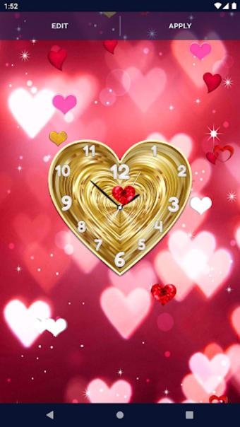 Love Hearts Clock Wallpaper