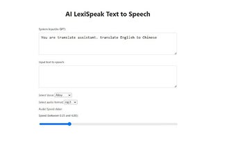 TTSGPT Text to Speech Extensions