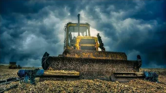 Bulldozer. Heavy Machines Wall