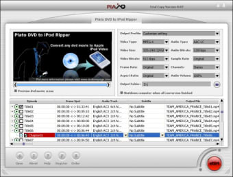Plato DVD to iPod Converter