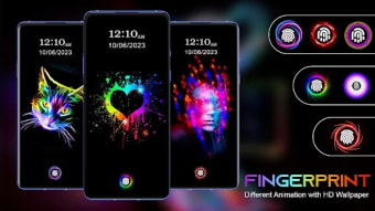 Neon Fingerprint Animation