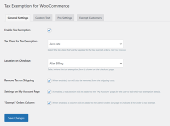 Tax Exemption for WooCommerce