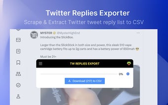 TwReplyExport - Twitter Replies Export