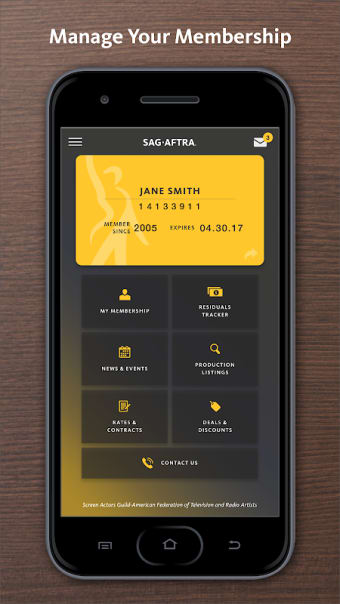 SAG-AFTRA Member App