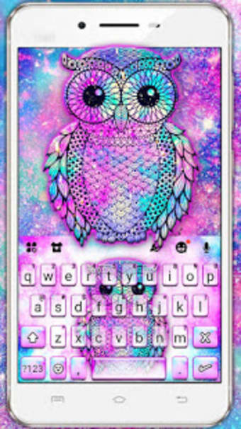 Galaxy Owl Keyboard Theme