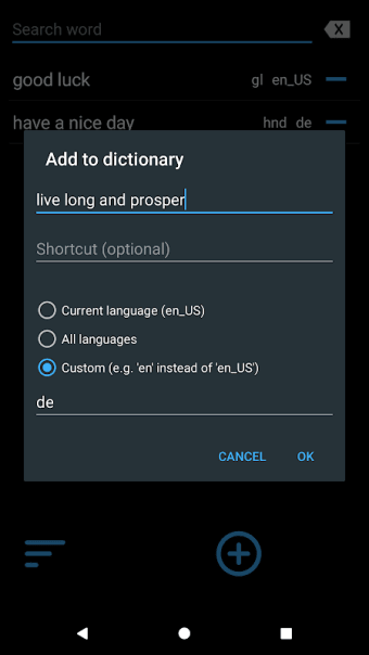 User Dictionary Manager (UDM)