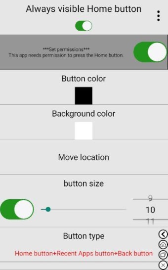 Always visible Home button