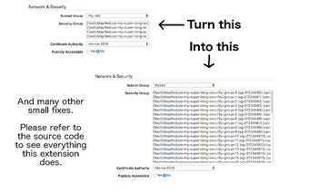 AWS Console Fixes