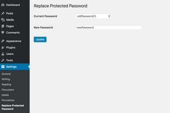 Replace Protected Password