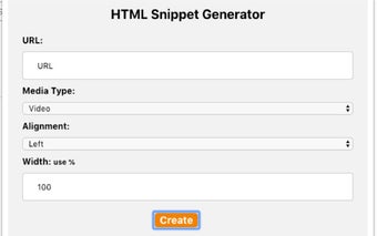 HTML Snippet Generator