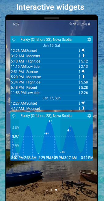 Tides app  widget - eTide HDF