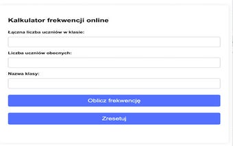 Kalkulator frekwencji online