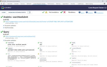 Coveo Request Checker
