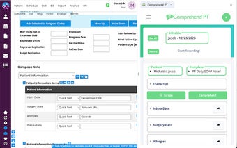 Comprehend PT EMR Integration