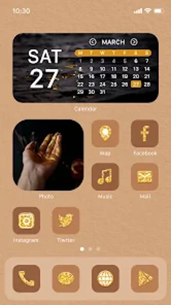 Wow Gold Glitter Icon Pack