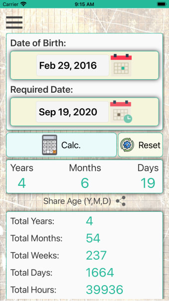 Age On Date Calculator App