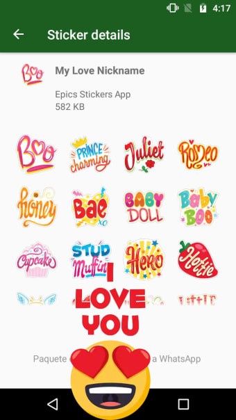ANIMATED WAstickerApps I love you Stickers