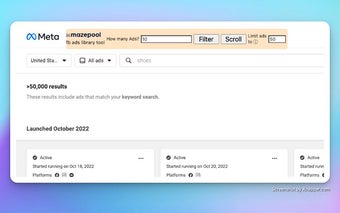 Mazepool- Facebook Ads library tool