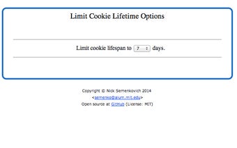 Limit Cookie Lifetime