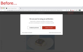 Ad Blocker Notice Removal