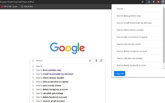 Google Search Suggestion Extractor