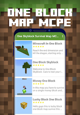 One Skyblock Survival Map MCPE