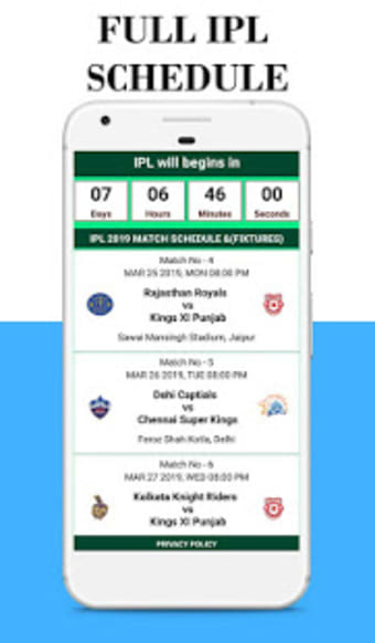IPL 2019 Schedule Time Table Scorecard Player List