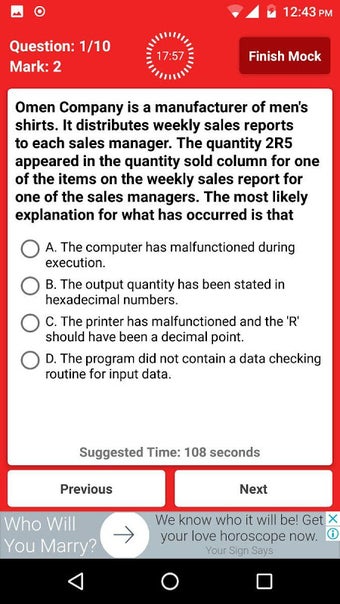 CMA Part 1 Test Practice