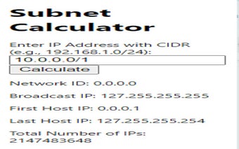 Subnet Calculator