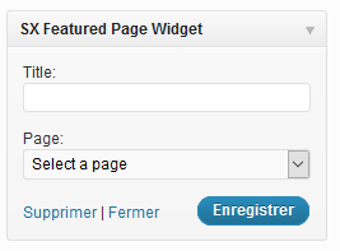 SX Featured Page Widget