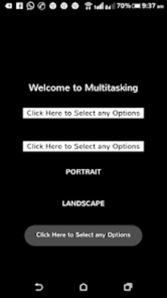 Split screen Multi Tasking app
