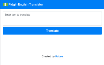 Nigerian Pidgin Translator