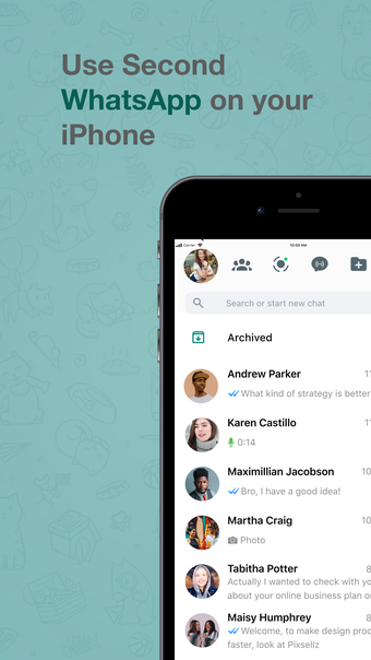 Messenger for WhatsApp  More