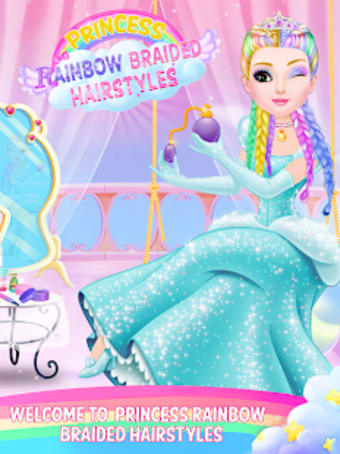 Rainbow Braided Hair Salon-Hairstyle By Number