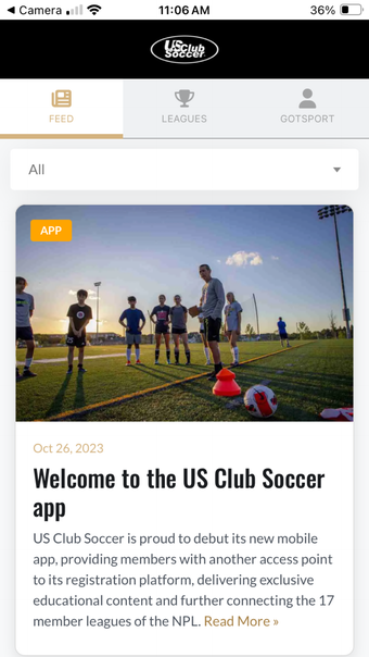 US Club Soccer - Official App